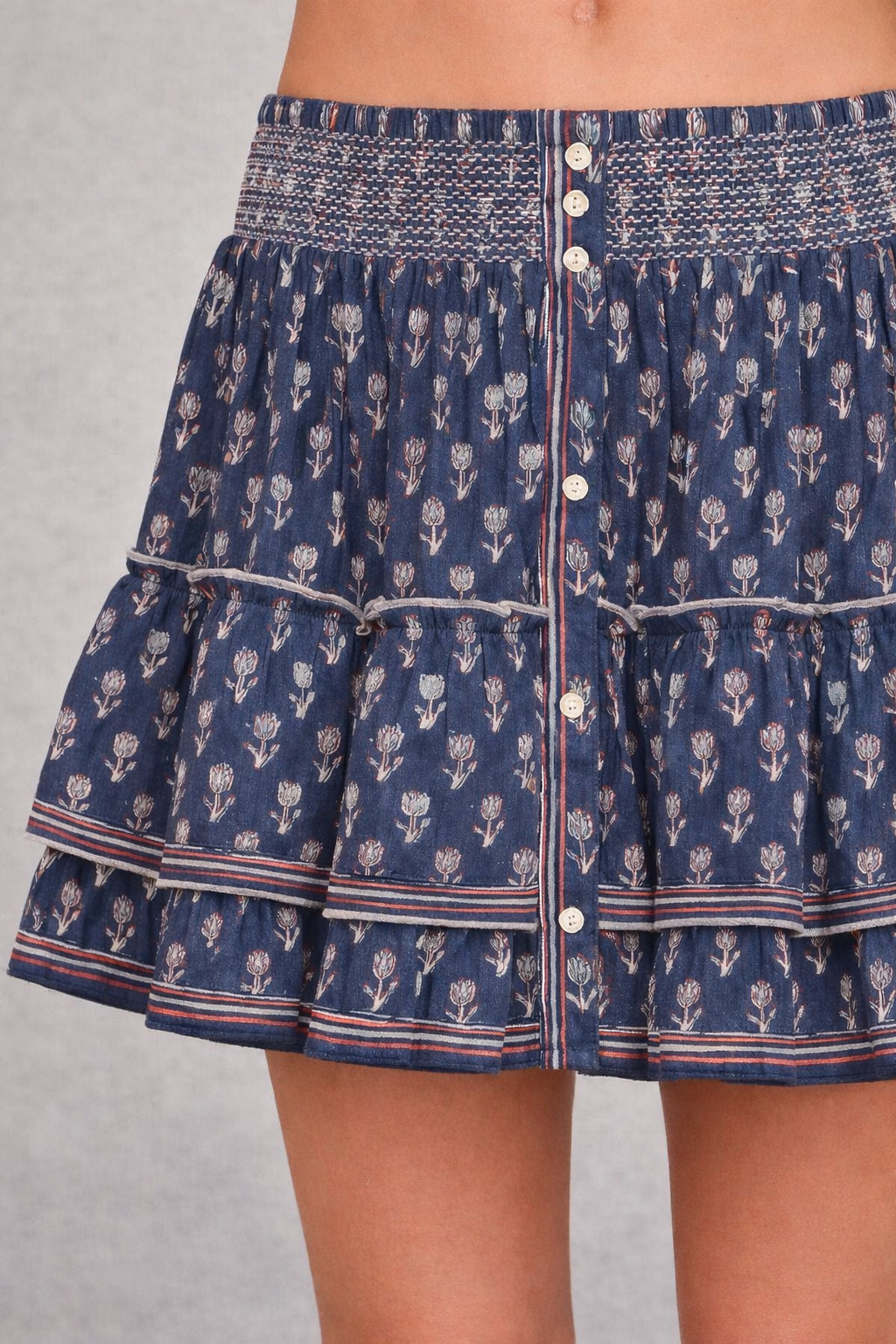 MA.BE Apparel, Mini Skirt in Cotone Stampato