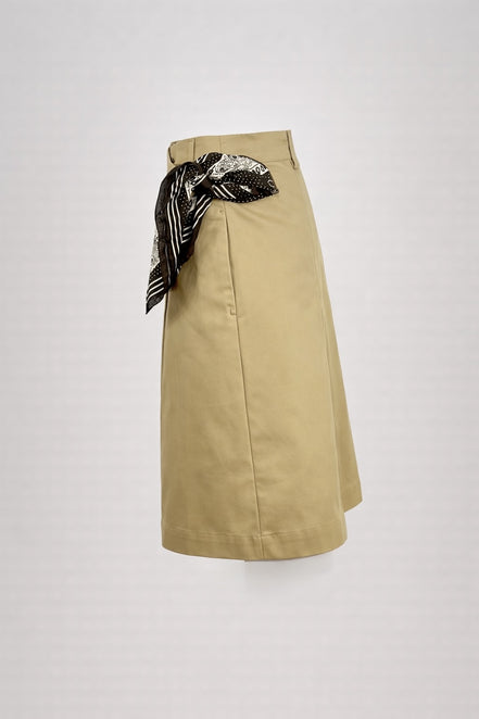 Gonna Portafoglio di Cotone con Chiusura Foulard, True Royal