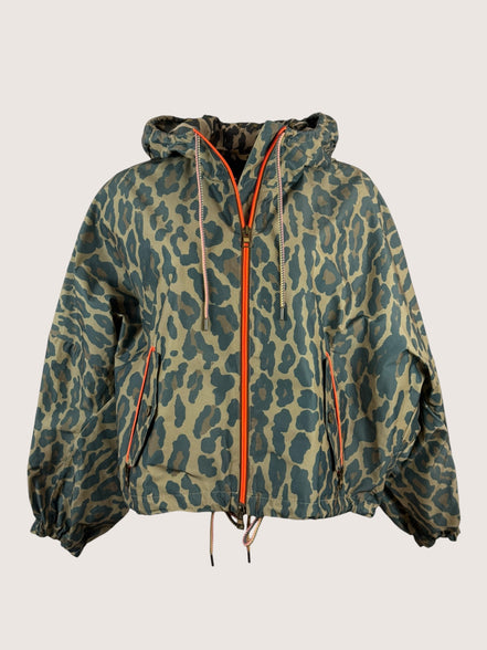 Giacca Impermeabile Animalier in Cotone Cerato Over Bazar de Luxe