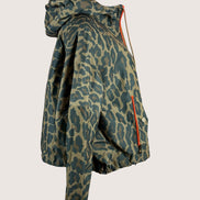 Giacca Impermeabile Animalier in Cotone Cerato Over Bazar de Luxe