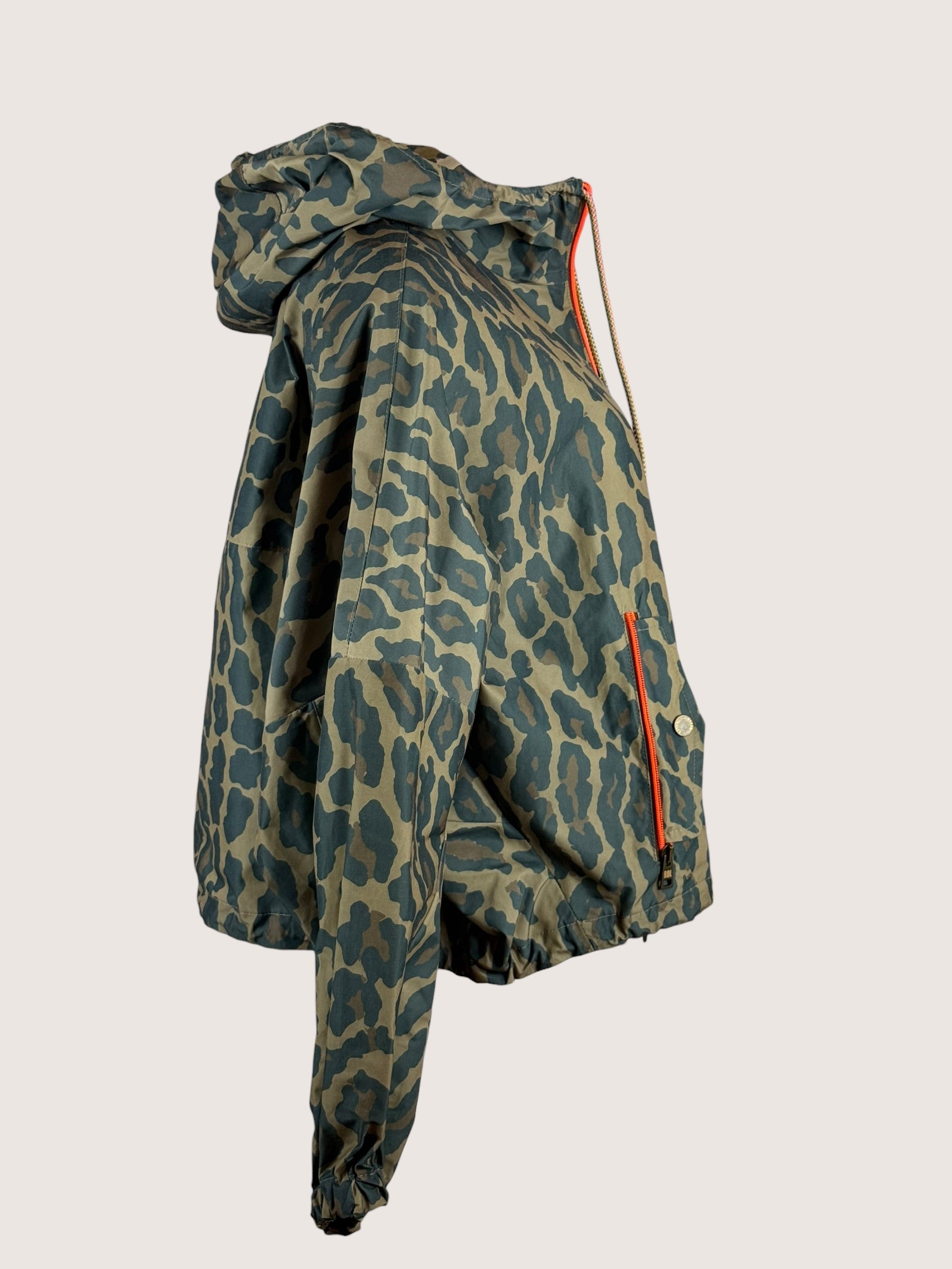 Giacca Impermeabile Animalier in Cotone Cerato Over Bazar de Luxe