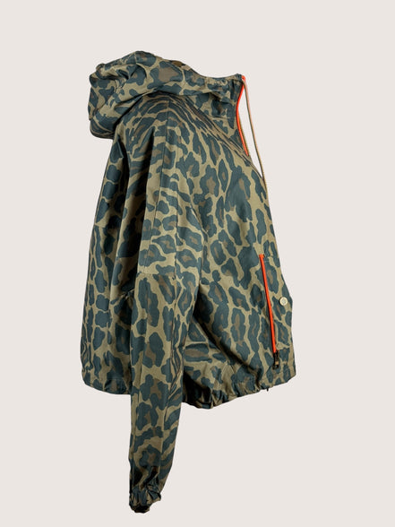Giacca Impermeabile Animalier in Cotone Cerato Over Bazar de Luxe