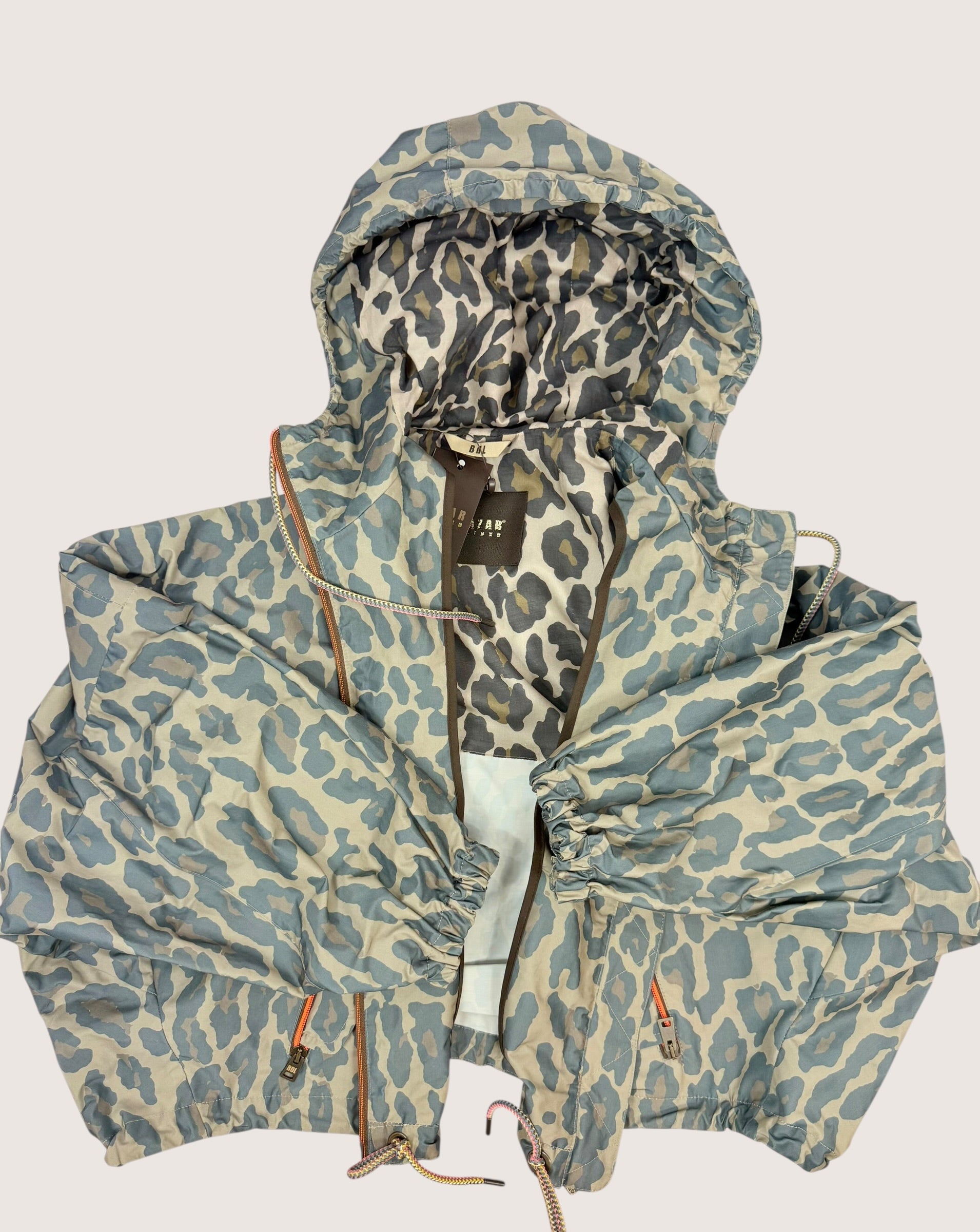 Giacca Impermeabile Animalier in Cotone Cerato Over Bazar de Luxe