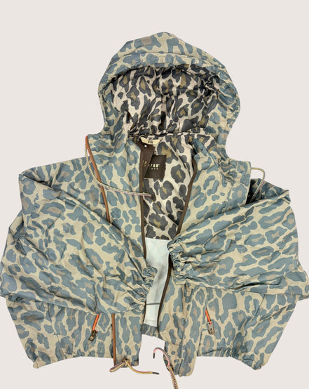 Giacca Impermeabile Animalier in Cotone Cerato Over Bazar de Luxe
