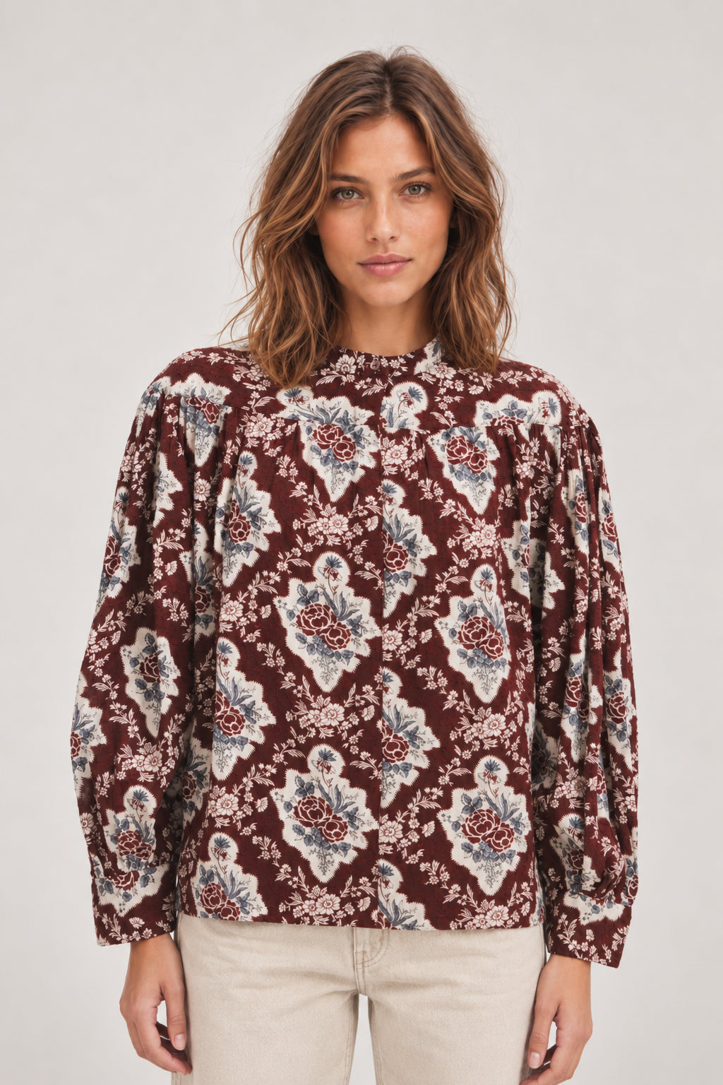 Antik Batik, Blusa in Cotone Stampato Irene