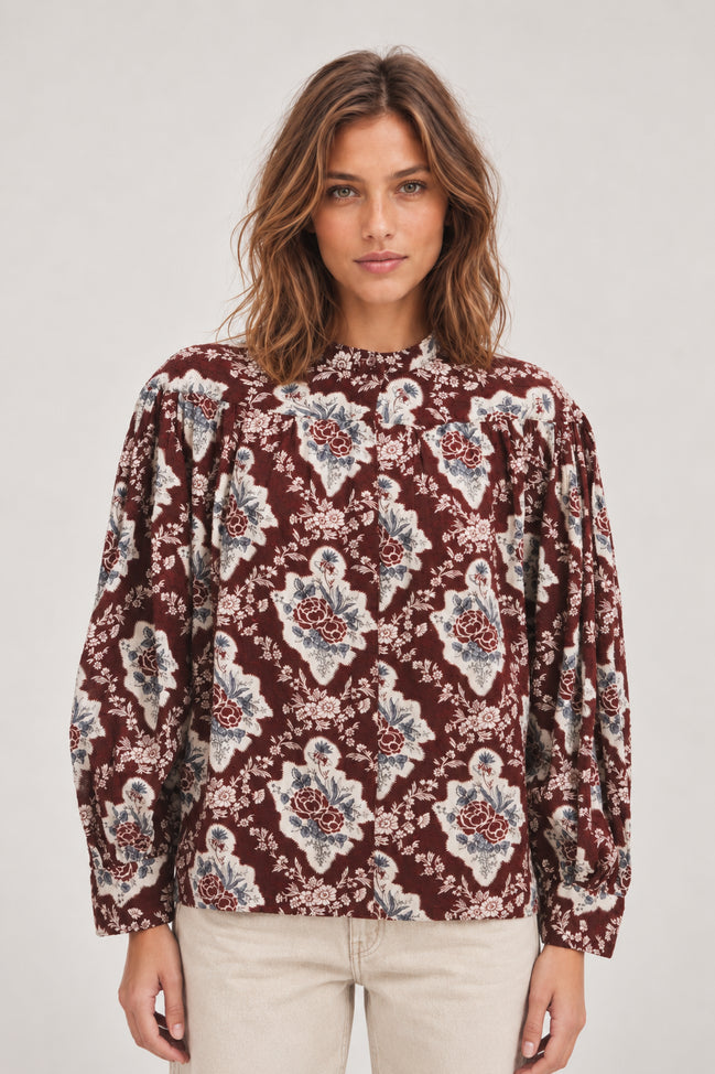 Antik Batik, Blusa in Cotone Stampato Irene