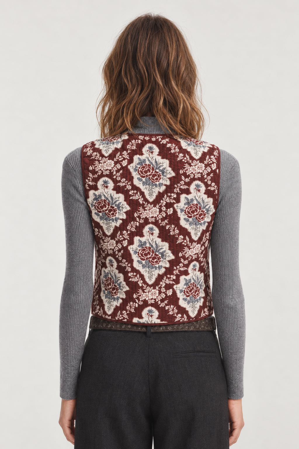 Antik Batik, Gilet Trapuntato Fantasia Floreale Irene