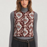 Antik Batik, Gilet Trapuntato Fantasia Floreale Irene