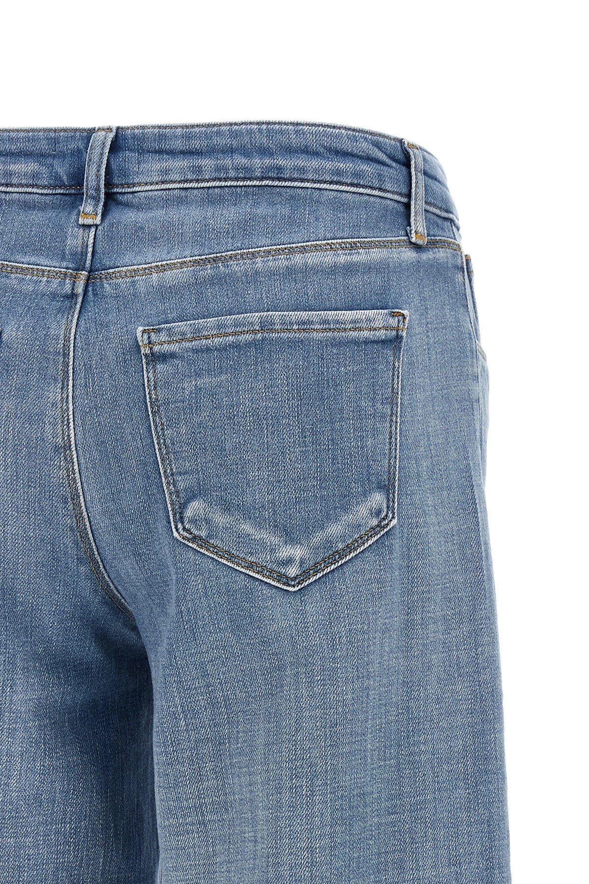 L'Agence, Denim Chiaro a Gamba larga con Vita Bassa Joanne