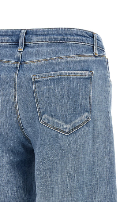 L'Agence, Denim Chiaro a Gamba larga con Vita Bassa Joanne