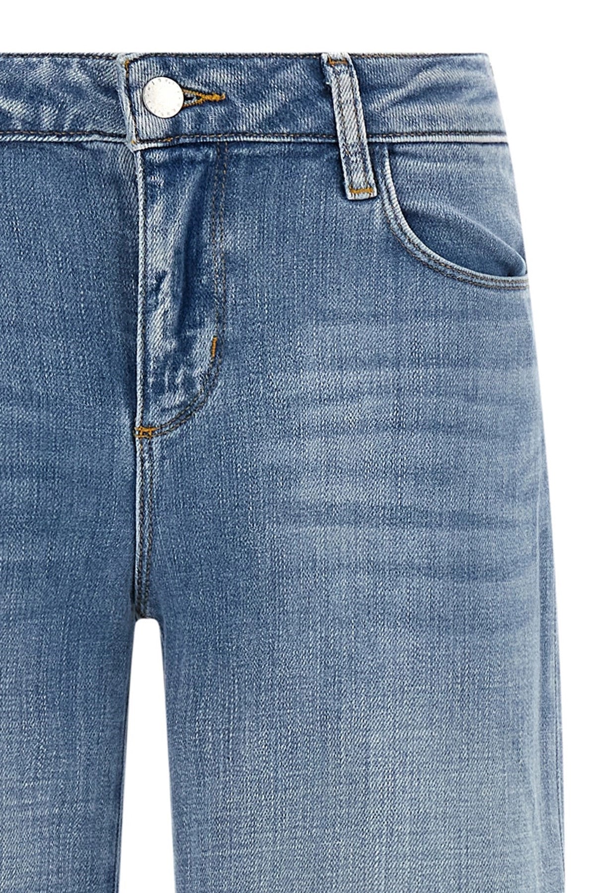 L'Agence, Denim Chiaro a Gamba larga con Vita Bassa Joanne