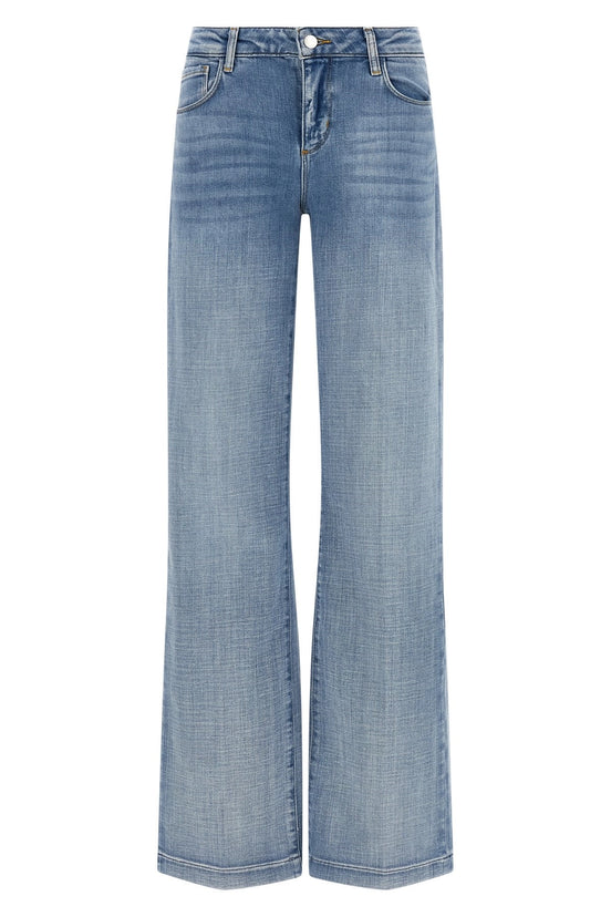 L'Agence, Denim Chiaro a Gamba larga con Vita Bassa Joanne