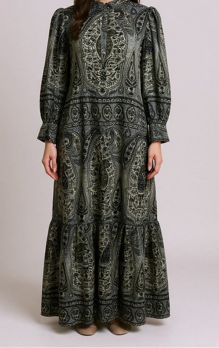Inland boutique Abito lungo Paisley Taya Dress Antik Batik