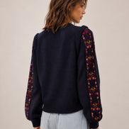 Ba&sh, Maglia Girocollo in Lana con Dettagli Ricamati, Elda