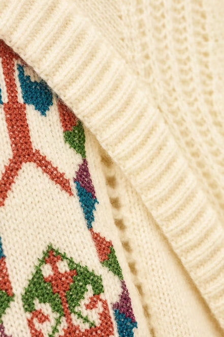 Ba&sh, Maglia Girocollo in Lana con Dettagli Ricamati, Elda