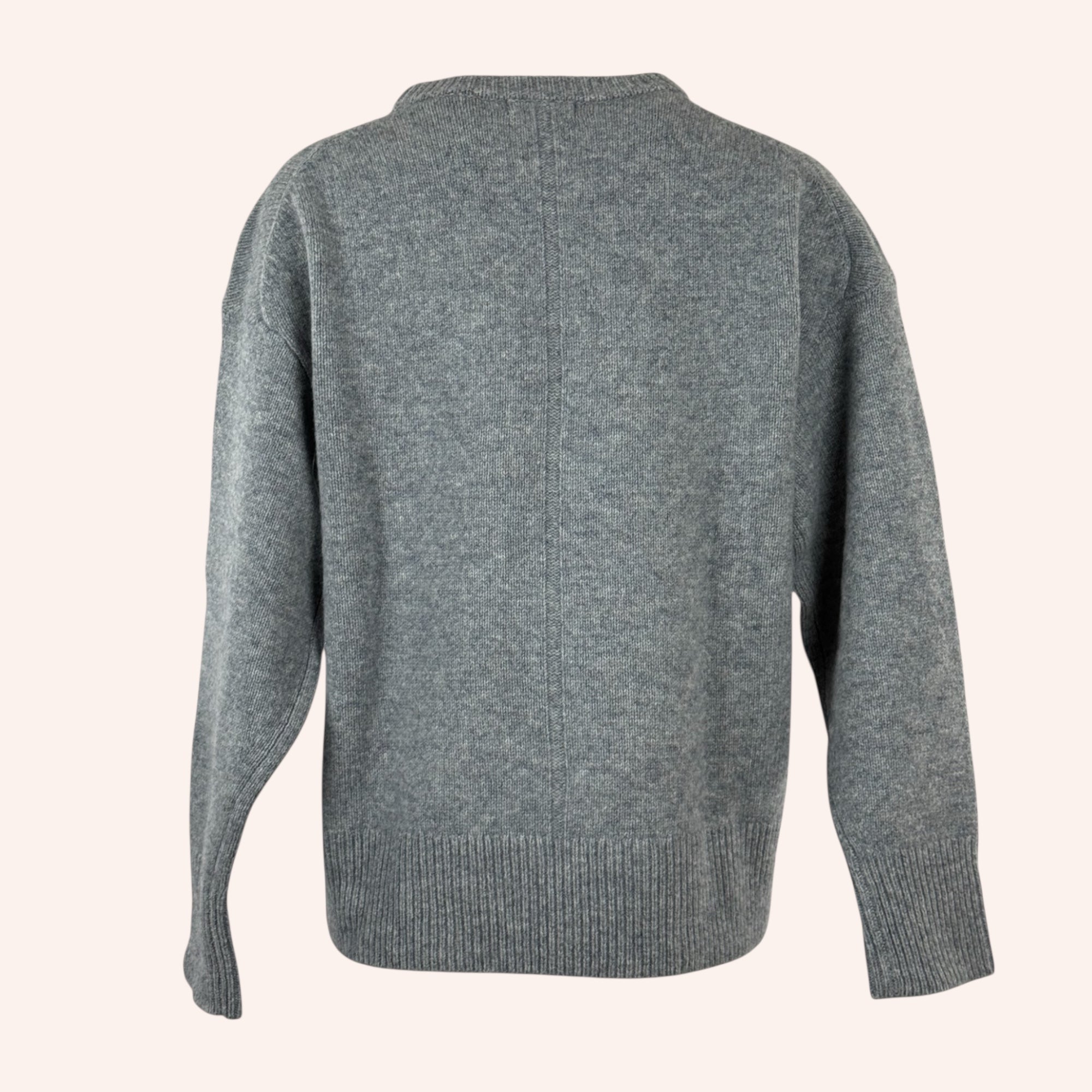 Maglia in Lana Over Grigia Girocollo Persan Suncoo