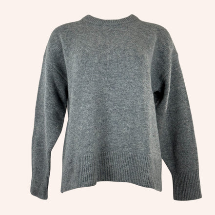 Maglia in Lana Over Grigia Girocollo Persan Suncoo