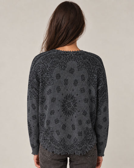 Kujten, Maglia in Cashmere Stampa Bandana