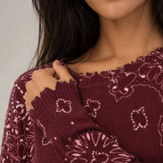 Kujten, Maglia in Cashmere Stampa Bandana
