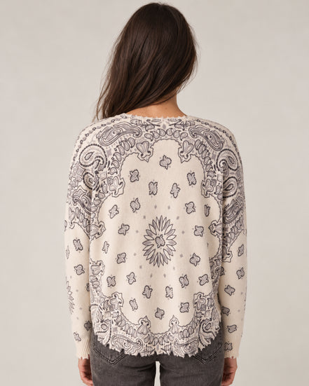 Kujten, Maglia in Cashmere Stampa Bandana