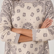 Kujten, Maglia in Cashmere Stampa Bandana