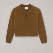 Kujten, Maglia Polo in Cashmere Cropped