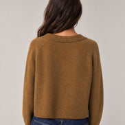Kujten, Maglia Polo in Cashmere Cropped