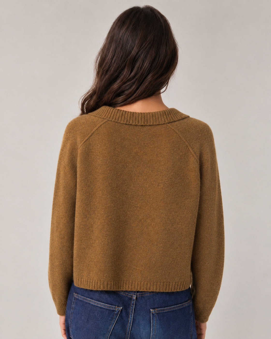 Kujten, Maglia Polo in Cashmere Cropped