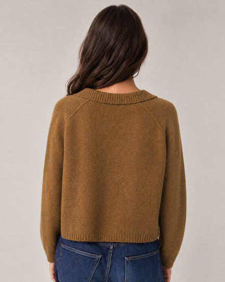 Kujten, Maglia Polo in Cashmere Cropped