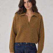 Kujten, Maglia Polo in Cashmere Cropped