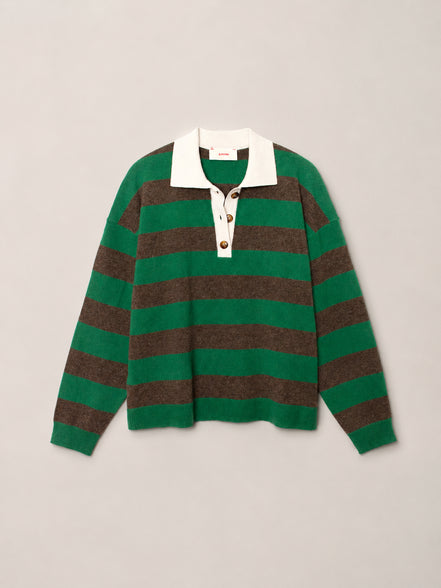 Xirena, Polo Rugby a Righe Lana Cashmere Braxton