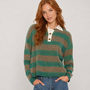 Xirena, Polo Rugby a Righe Lana Cashmere Braxton