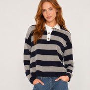 Xirena, Polo Rugby a Righe Lana Cashmere Braxton