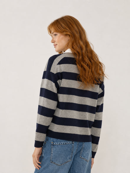 Xirena, Polo Rugby a Righe Lana Cashmere Braxton