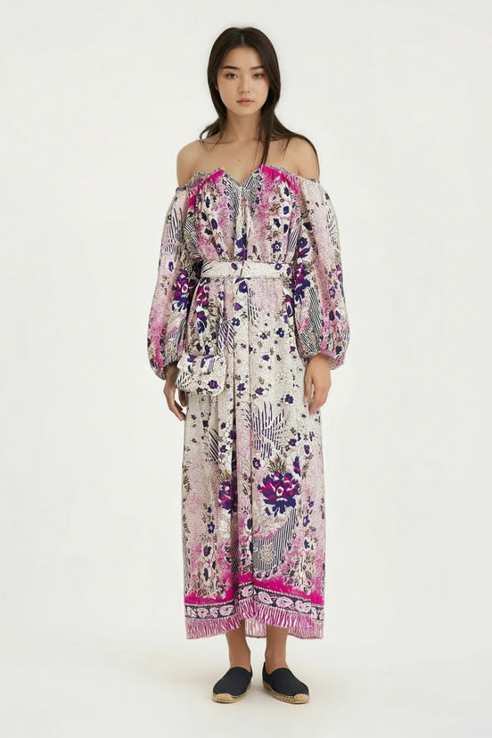 Maxi Dress Fantasia di Cotone Amia Antik Batik