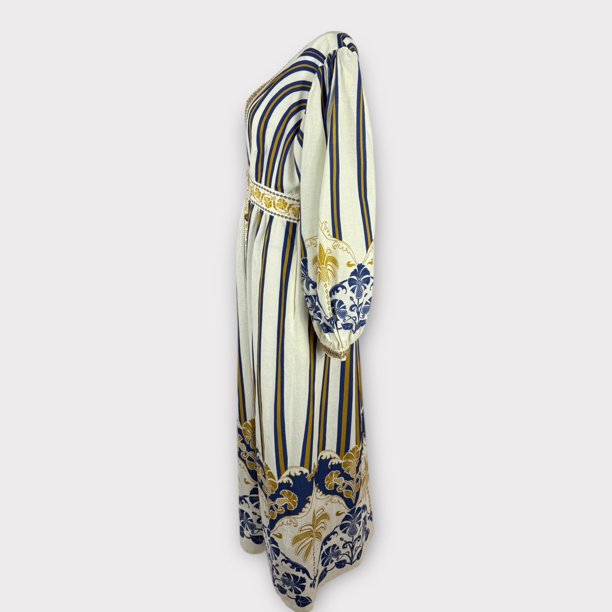 Abito Maxi Chemisier con Maniche Balloon  Pineapple Farm Rio