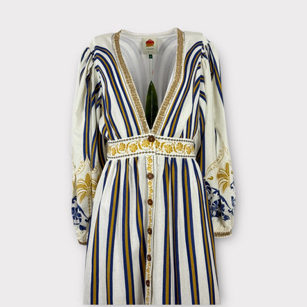 Abito Maxi Chemisier con Maniche Balloon  Pineapple Farm Rio