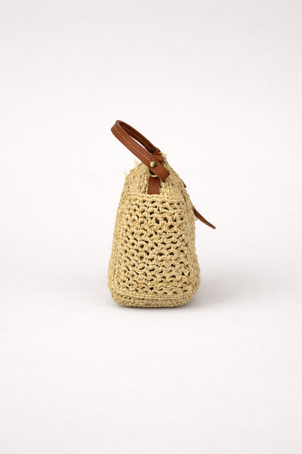 SansArcidet, Mini Bag in Raffia con Tracolla