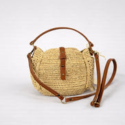 SansArcidet, Mini Bag in Raffia con Tracolla