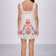 Mini Abito Astrid con Pizzo e Ricami Floreali , SEA New York