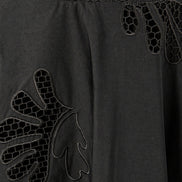 Suncoo, Mini Dress in Popeline Ricamato con Scollo sulla Schiena Celest