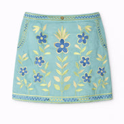 Minigonna Ricamata Motivo a Fiori Carioca Antik Batik