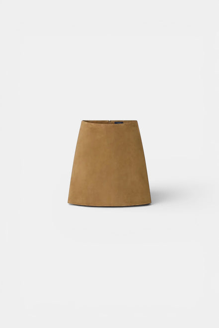 Mini Gonna in Camoscio Cammello Soeur