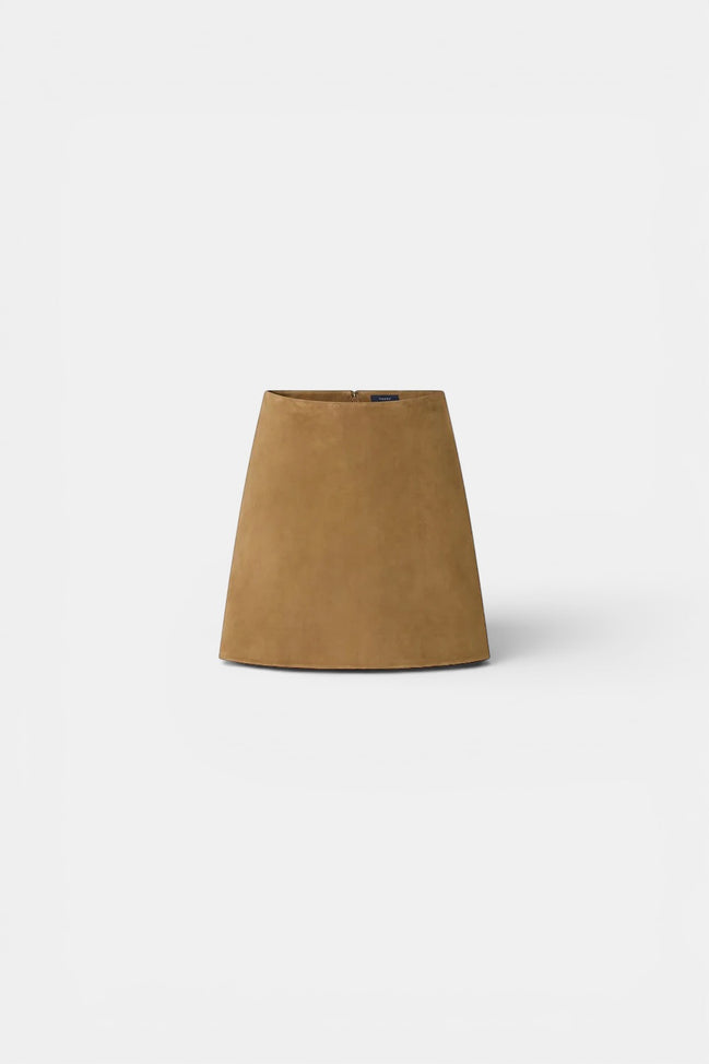 Mini Gonna in Camoscio Cammello Soeur