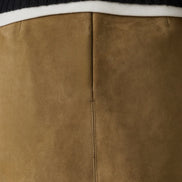 Mini Gonna in Camoscio Cammello Soeur