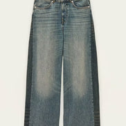 Ba&sh, Denim Loose Gamba Larga Sfrangiato Mislav