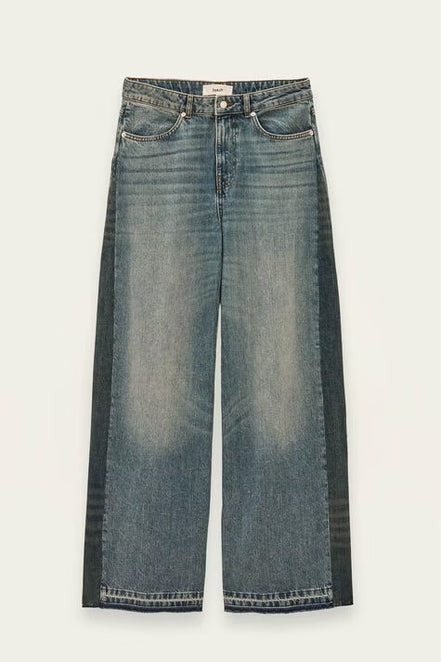 Ba&sh, Denim Loose Gamba Larga Sfrangiato Mislav