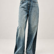 Ba&sh, Denim Loose Gamba Larga Sfrangiato Mislav