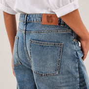 Ba&sh, Denim Loose Gamba Larga Sfrangiato Mislav