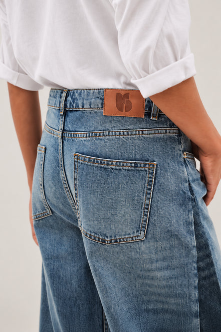 Ba&sh, Denim Loose Gamba Larga Sfrangiato Mislav